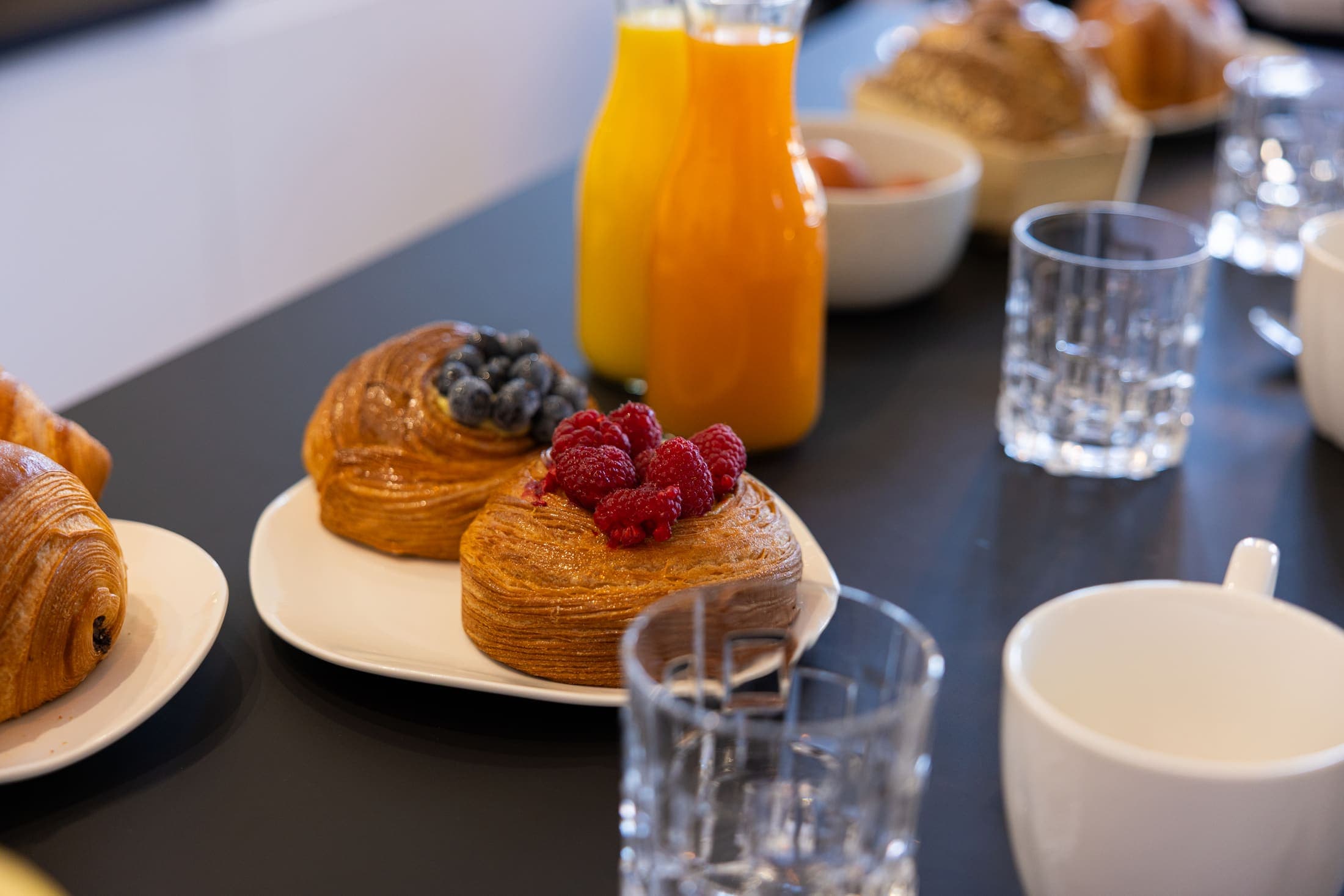 Petit-déjeuner préparé dans un logement géré par Hostias