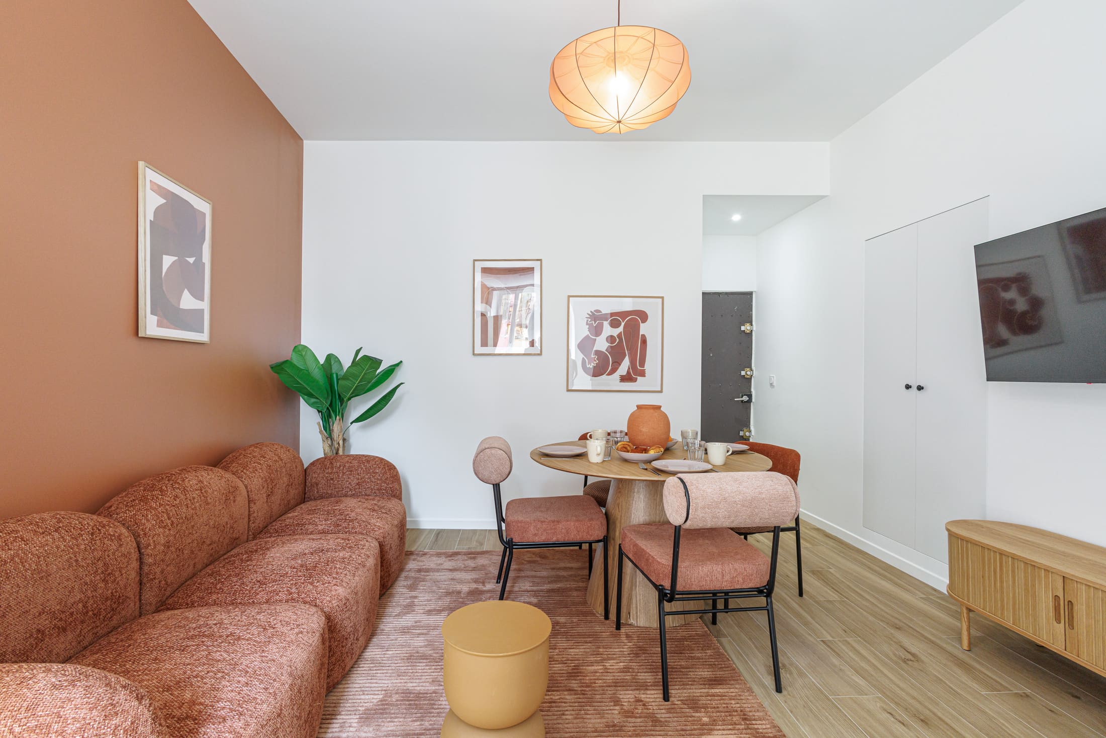 Salon design dans un appartement premium